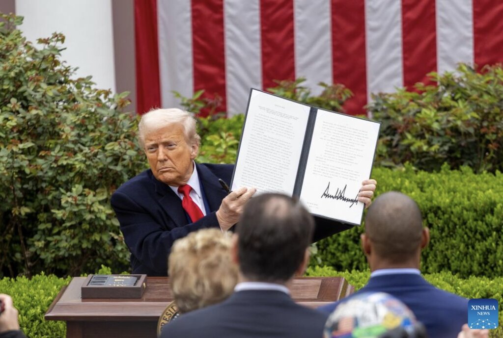 Rusia y otros paises no fueron afectados por los aranceles impuestos por el presidente Donald Trump el 2 de abril. Imagen de la agencia Xinhua