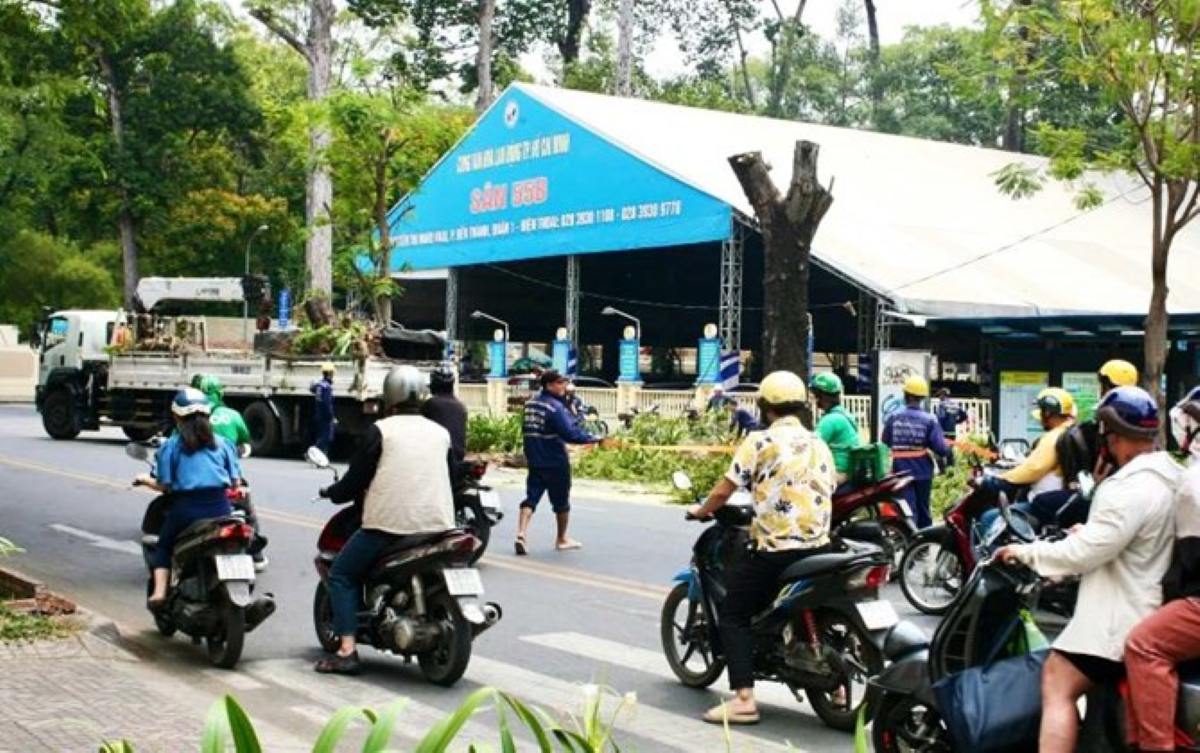 Arboles fueron talados debido a la construccion de una acera en la calle Nguyen Thi Minh Khai (Distrito 1). Imagen de la pagina web de la organizacion