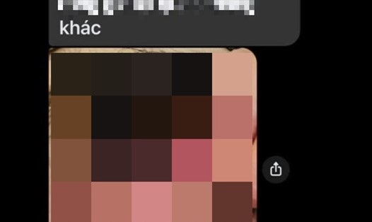 Hình ảnh nhạy cảm được cho là của một nữ hiệu trưởng trường mầm non ở địa bàn huyện Krông Năng (tỉnh Đắk Lắk). Ảnh: Long Du