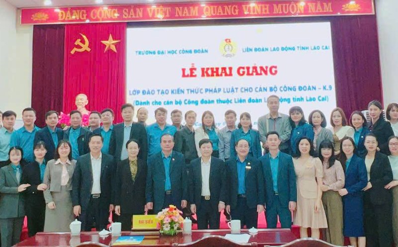 The legal training course for Lao Cai trade union officials is meaningful in improving professional knowledge, meeting tasks in the new situation. Photo: Vu Thuy