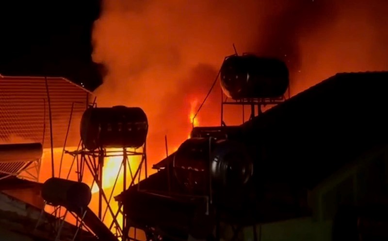 Scene of the house fire in Da Lat city. Photo: Lam Hong