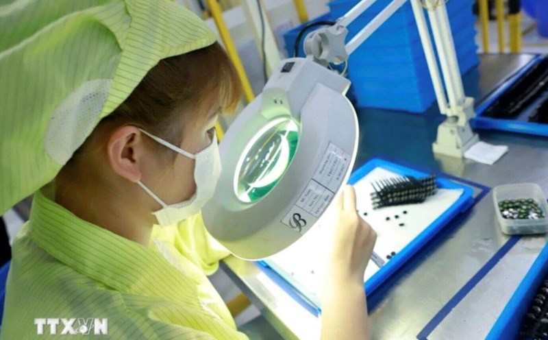 Standard Chartered assessed that Vietnam's economic prospects are enhanced by strong integration into the global trade network through many free trade agreements, along with FDI inflows. Photo: VNA