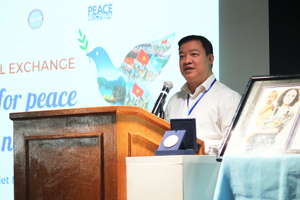 Mr. Nguyen Ngoc Hung - Vice President of VUFO - delivered a welcoming speech to the program. Photo: Doan Hung