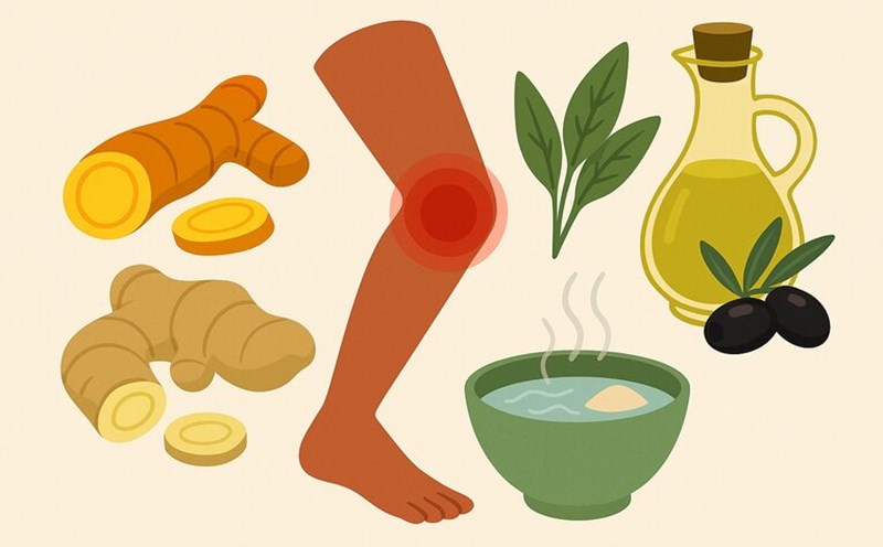 Some natural remedies help relieve pain and improve joint health. Graphic photo: Hoang Loc