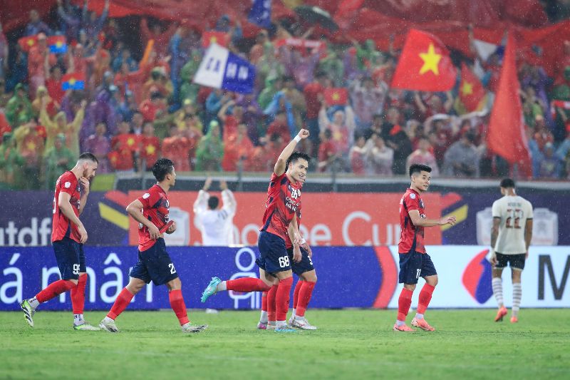 The Hanoi Police team entered the final of the Southeast Asian Cup C1. Photo: CAHN FC