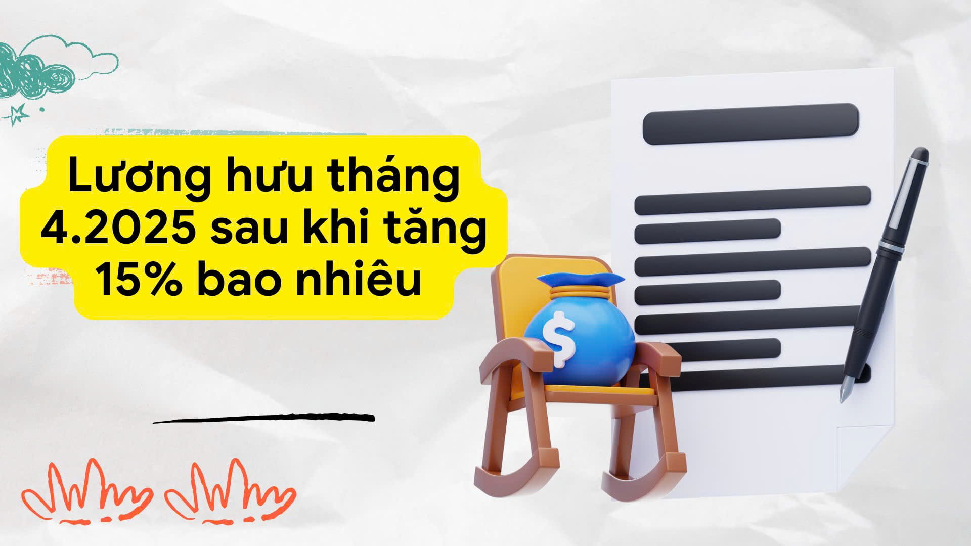 How much is the pension for April 2025 after the 15% increase