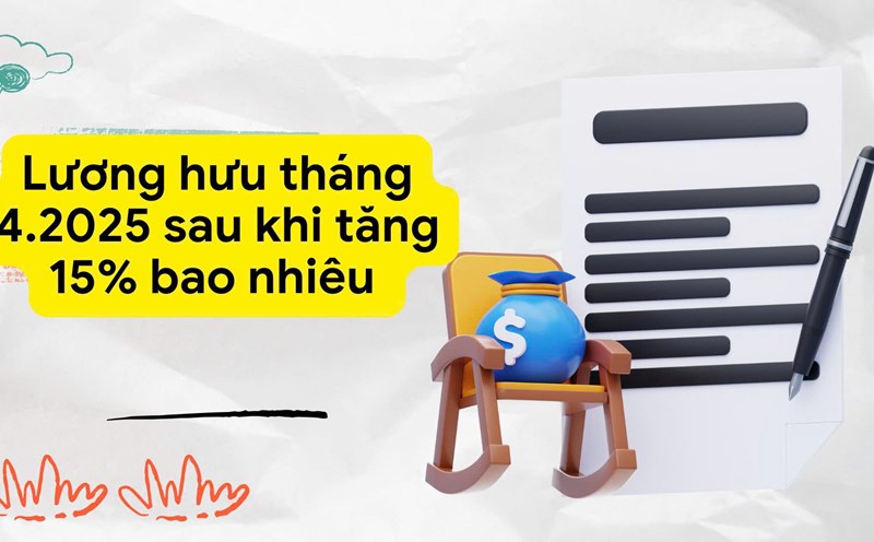 How much is the pension for April 2025 after the 15% increase