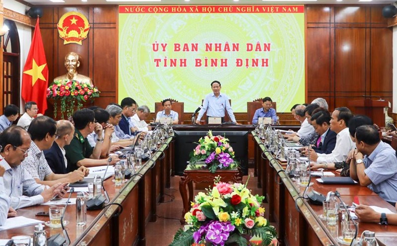 The People's Committee of Binh Dinh province held a conference to assess the province's socio-economic situation in the first quarter and deploy tasks for the second quarter of 2025. Photo: Binh Dinh Provincial Information Portal