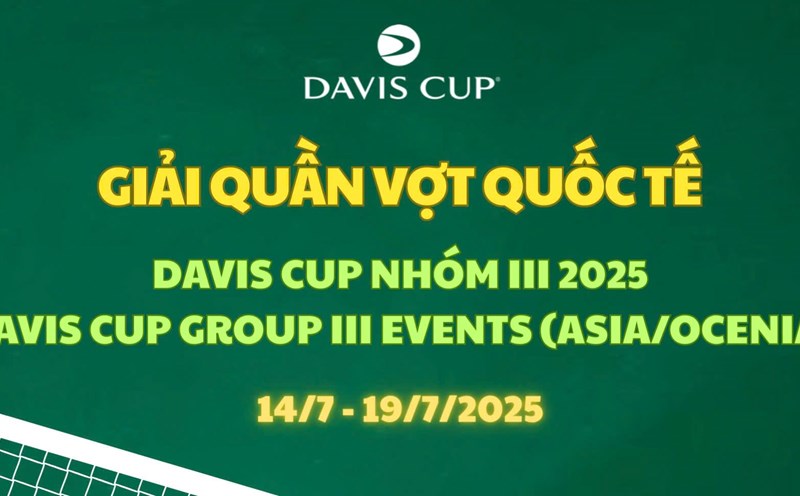 Vietnam officially hosts the ITF Davis Cup Group III Asian/Ocean region international tennis tournament in 2025. Photo: VTF