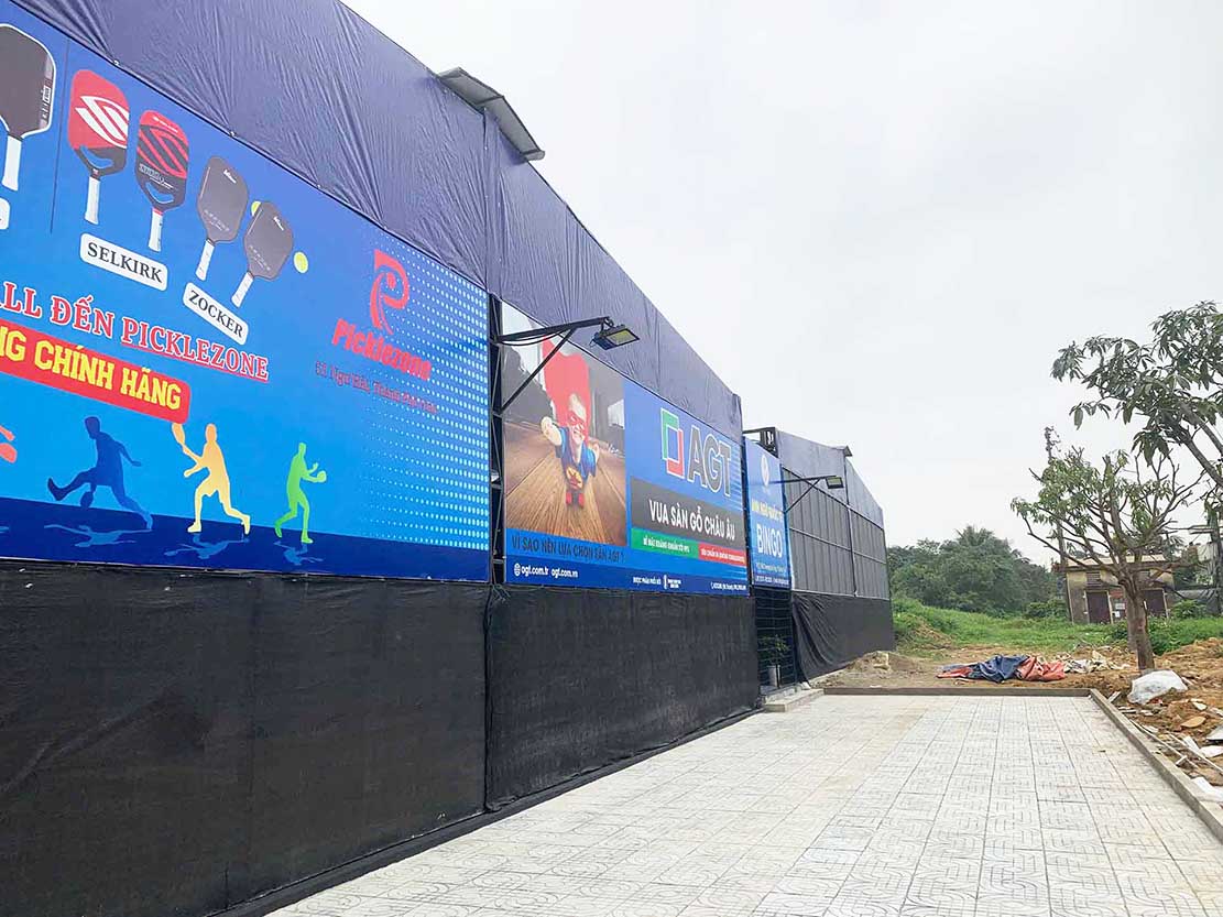 Quy mô sân pickleball tại phường Quán Bàu, TP Vinh rất lớn. Ảnh: Quang Đại