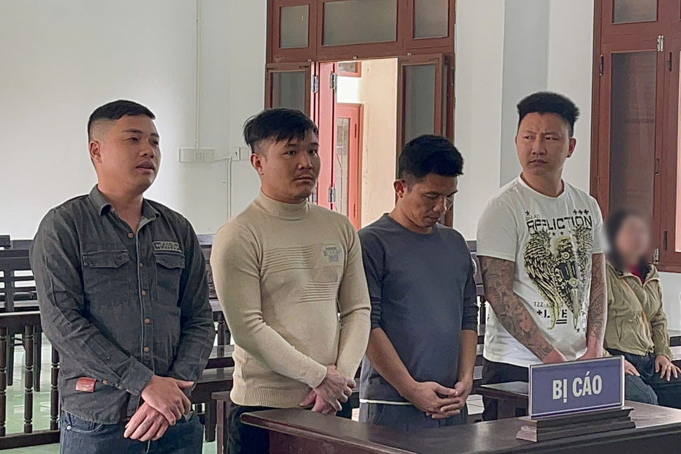 4 bị cáo có đơn kháng cáo tại TAND tỉnh Phú Yên. Ảnh: Thế Minh