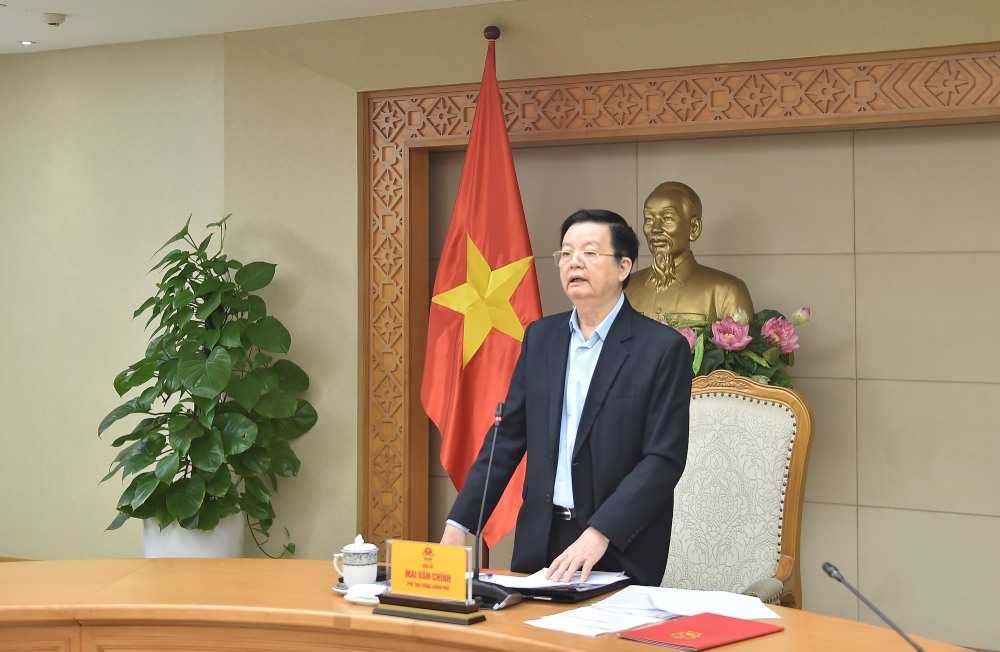 Member of the Party Central Committee, Deputy Prime Minister Mai Van Chinh chaired a meeting to deploy the direction of the Party Congresses of 4 Party Committees. Photo: VGP