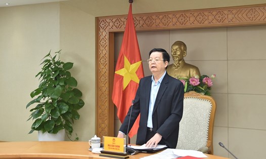 Ủy viên Trung ương Đảng, Phó Thủ tướng Chính phủ Mai Văn Chính chủ trì họp triển khai công tác chỉ đạo đại hội đảng của 4 đảng bộ. Ảnh: VGP