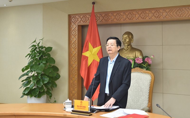 Member of the Party Central Committee, Deputy Prime Minister Mai Van Chinh chaired a meeting to deploy the direction of the Party Congresses of 4 Party Committees. Photo: VGP