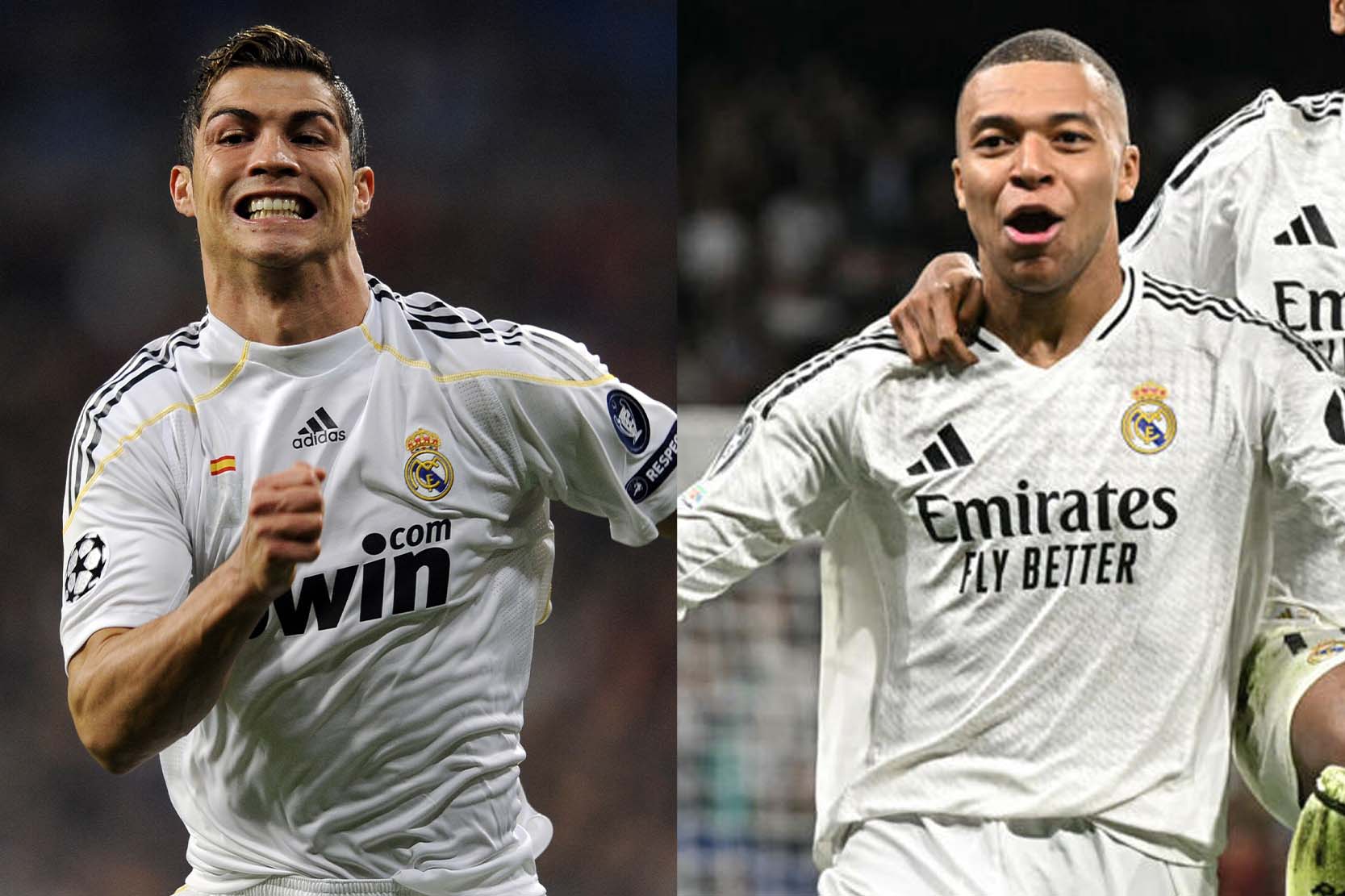 Ronaldo and Mbappe have many differences in their first season playing for Real Madrid. Photo: AFP