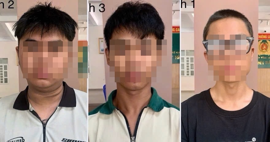 3 đối tượng trong nhóm cướp liên tỉnh các khu vực làng đại học Thủ Đức, TP Dĩ An, TP Biên Hòa. Ảnh: Công an tỉnh Đồng Nai