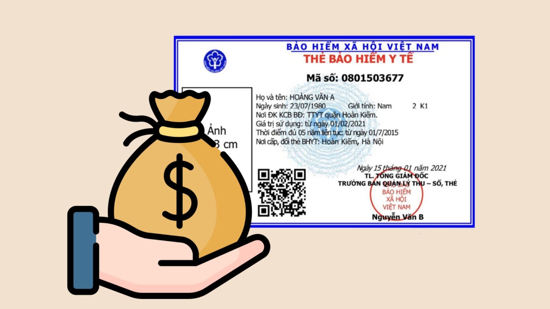 Steps to get a refund for health insurance. Graphics: Linh Dan