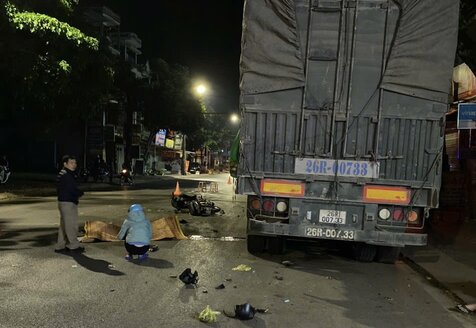Scene of the accident on National Highway 6. Photo: Provided by the people