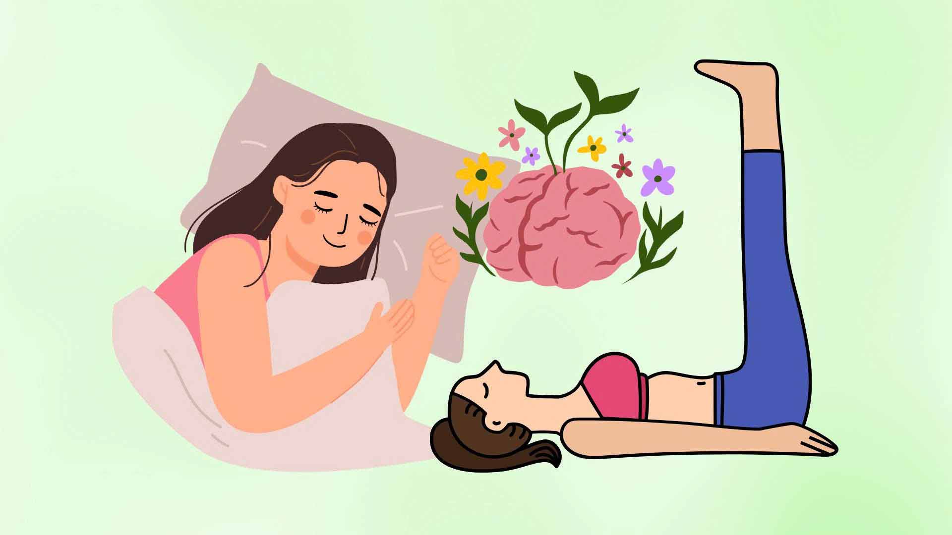 3 yoga poses to help you relax and sleep better. Graphics: Dinh Dinh
