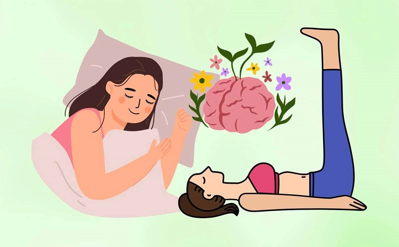 3 yoga poses to help you relax and sleep better. Graphics: Dinh Dinh