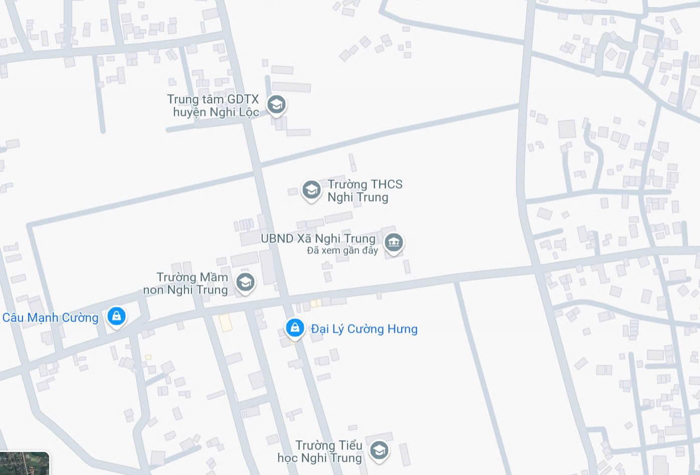 The Chairman of the People's Committee of Nghi Trung Commune (Nghi Loc District) was suspended from work due to lack of responsibility in directing, managing and operating work. Photo: Google map