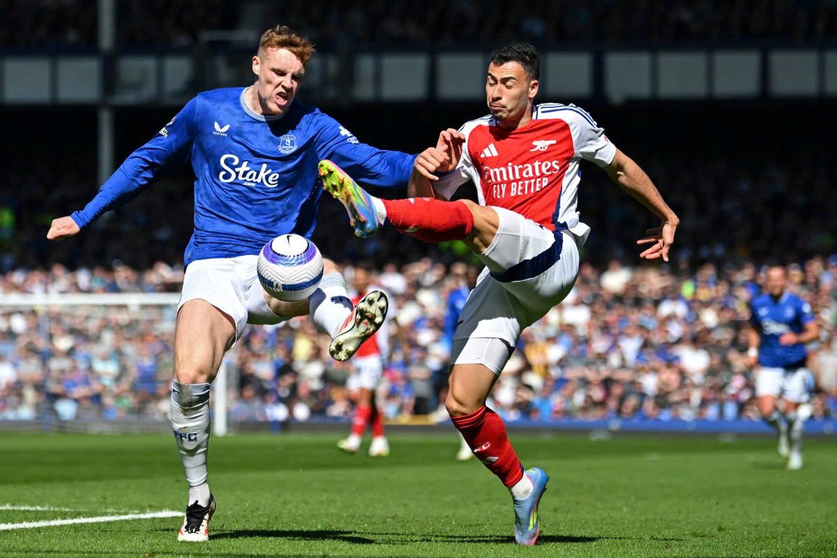 Arsenal shared points with Everton at Goodison Park. Photo: AFP