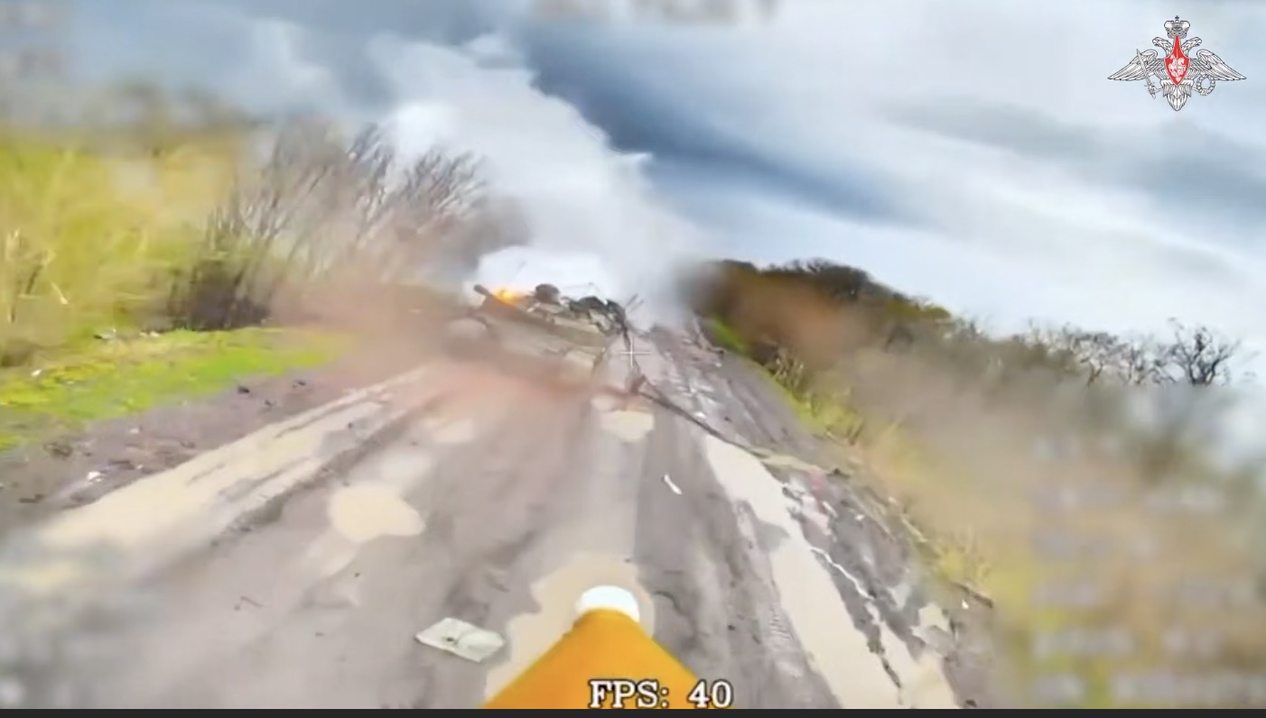 Ukrainian tanks before being destroyed by Russian UAVs. Photo: Russian Ministry of Defense