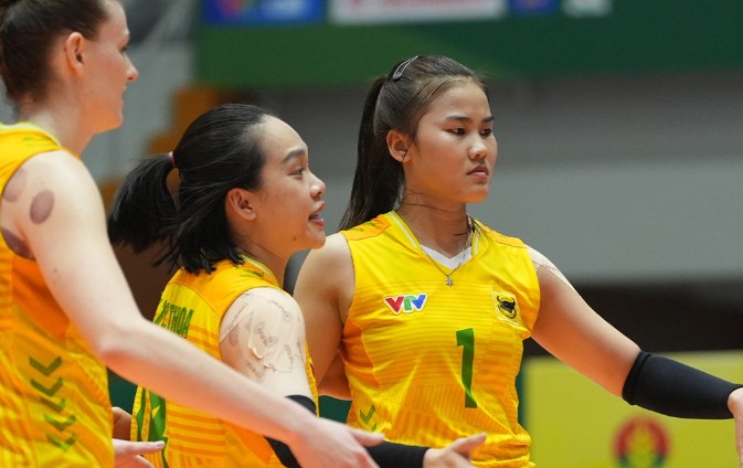 VTV Binh Dien Long An will meet the Information Corps in the semi-finals of the Hung Vuong Cup 2025. Photo: Vietnam Volleyball