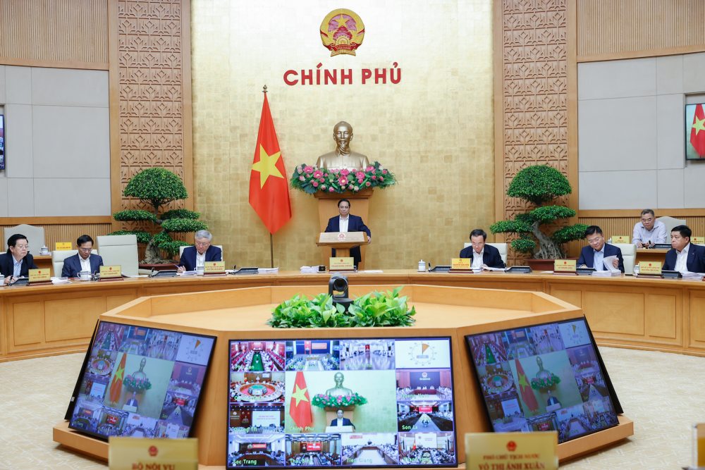 Thu tuong Chinh phu noi ve viec My cong bo chinh sach thue doi ung. Anh: VGP