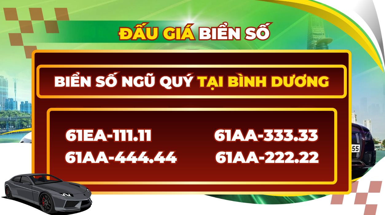 A series of extremely expensive license plates in Binh Duong on the auction floor