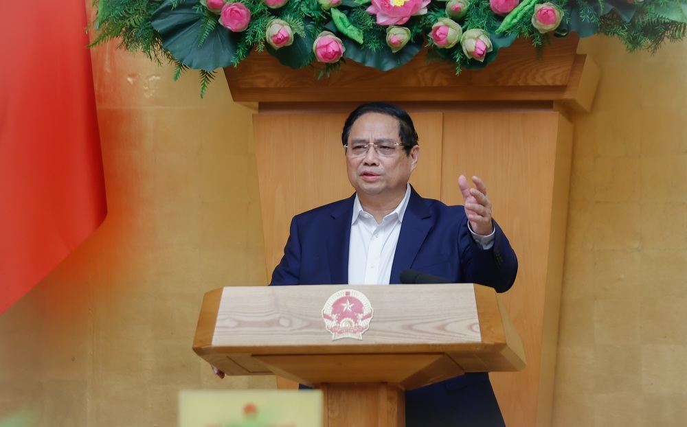 Politburo member and Prime Minister Pham Minh Chinh requested agencies to review and carefully prepare specific negotiation plans and plans with the US. Photo: VGP