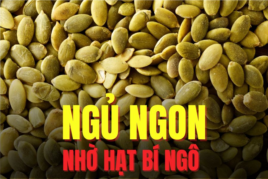 Eating pumpkin seeds can help you sleep better. Graphics: Tra My