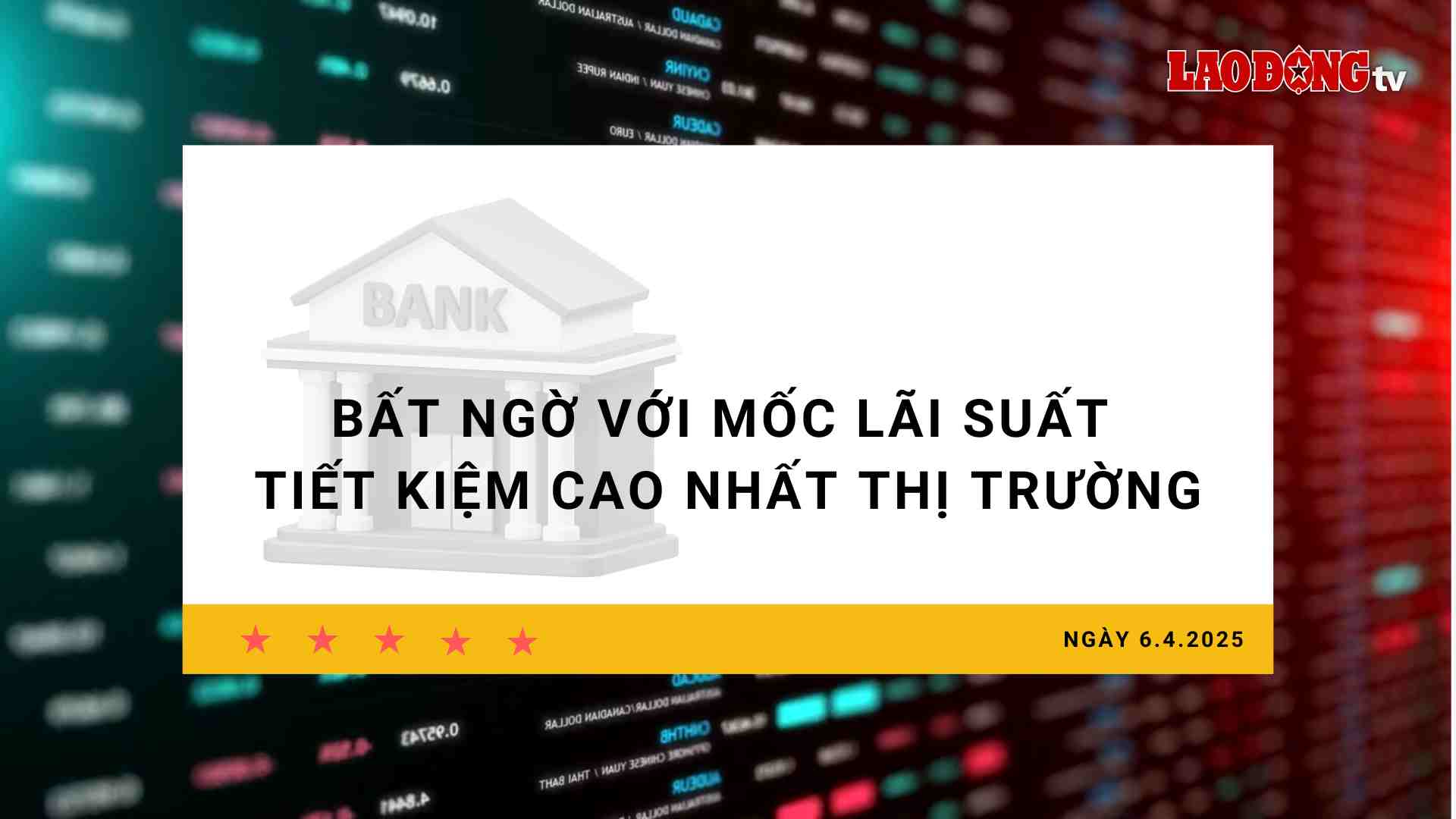 Interest rate 6.4: Surprised with the highest savings interest rate in the market