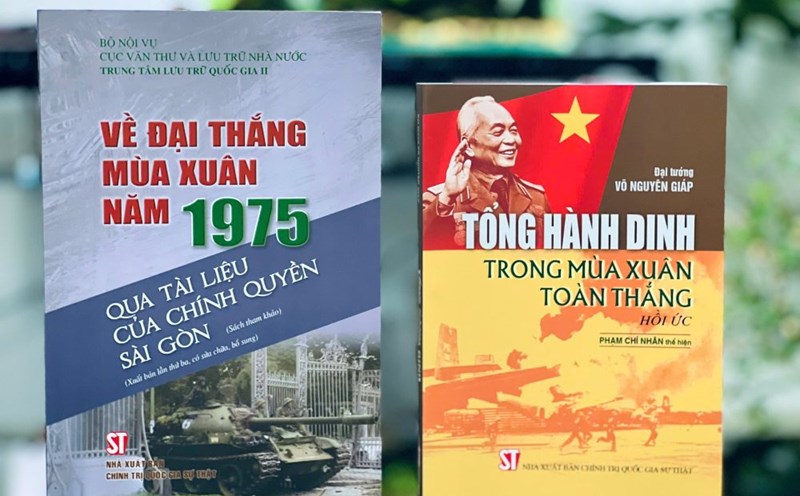 2 special publications about the great victory in the spring of 1975 have just been introduced and introduced to readers. Photo: Ai Van