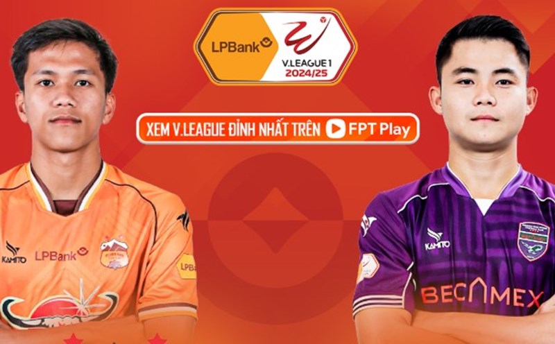 Hoang Anh Gia Lai welcomes Binh Duong in round 17 of V.League 2024-2025. Photo: FPT Play