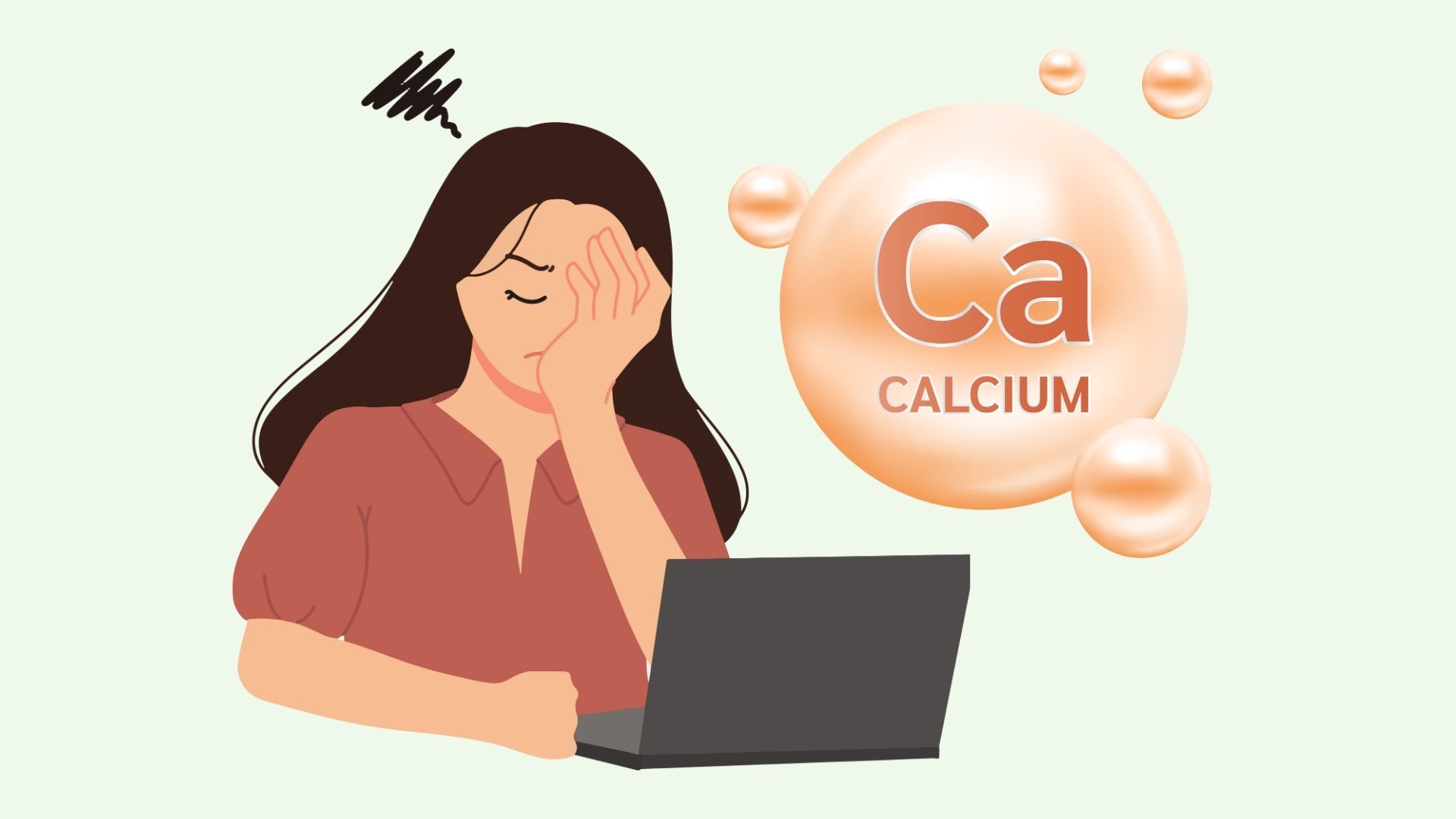 Señales de una falta de calcio. Diseñado por Linh Dan