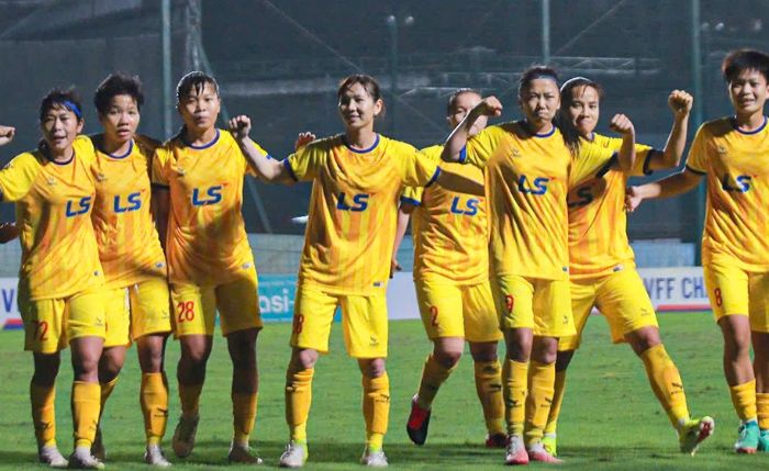 Ho Chi Minh City won 1-0 against Thai Nguyen T&T in the 2024-2025 National Women's Football Cup. Photo: VFF