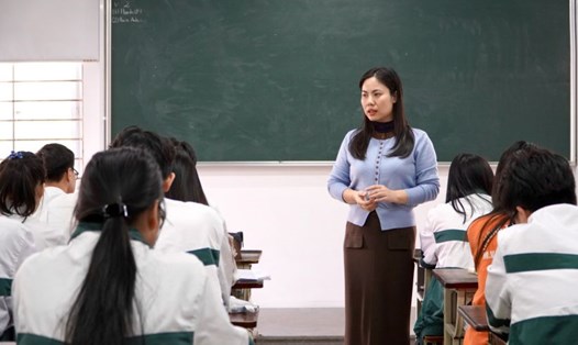 Một tiết học của cô trò bậc THPT tại Hà Nội. Ảnh: Vân Trang