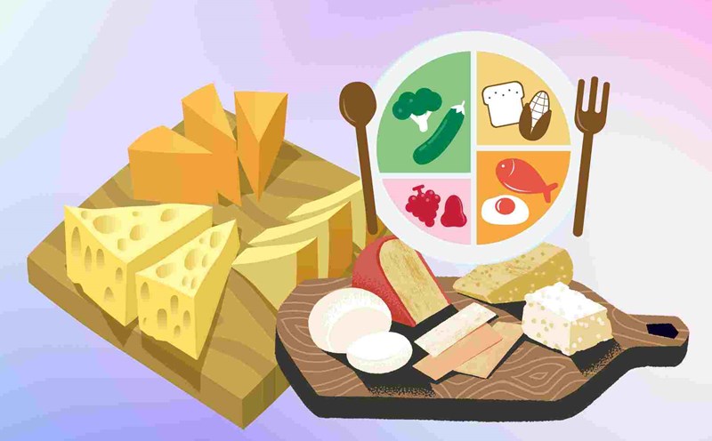 5 healthy cheeses for the diet. Graphics: Dinh Dinh