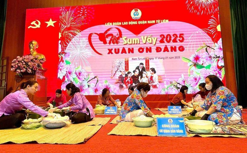 The Nam Tu Liem District Labor Federation organizes many activities to attract workers to develop union members. Photo: Trade Union