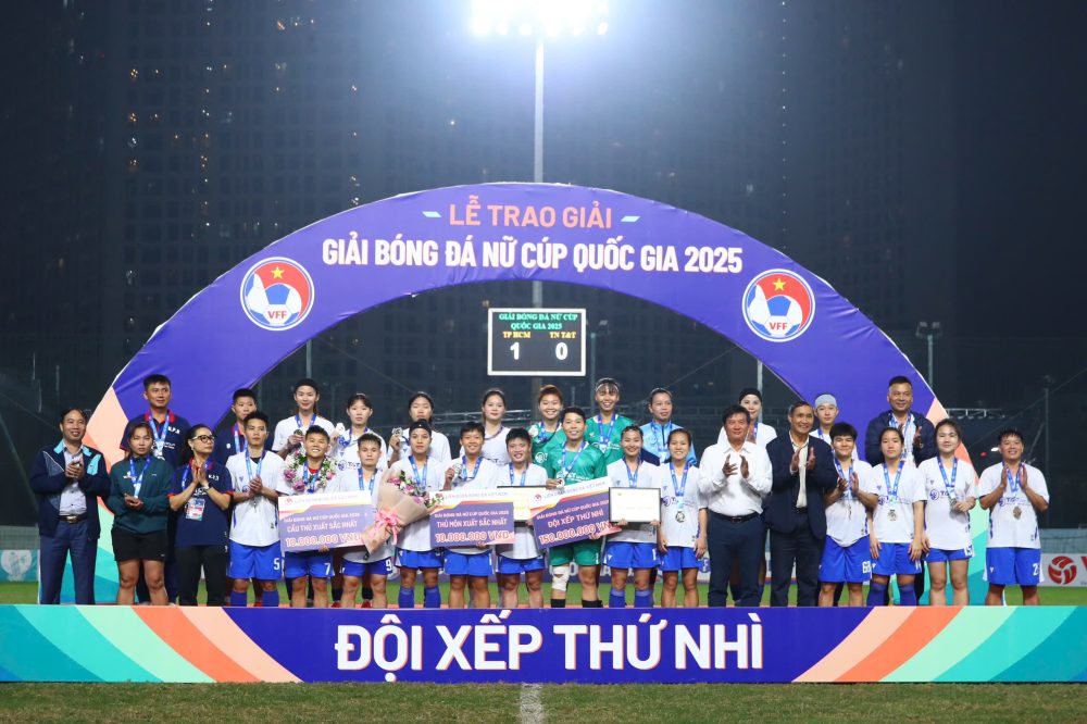 Thai Nguyen T&T won the runner-up position in the 2025 National Women's Football Cup. Photo: VFF