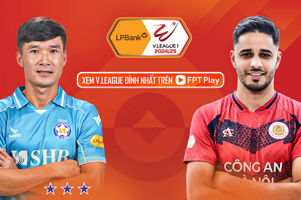 Da Nang faced Hanoi Police in round 17 of V.League 2024-2025. Photo: FPT Play