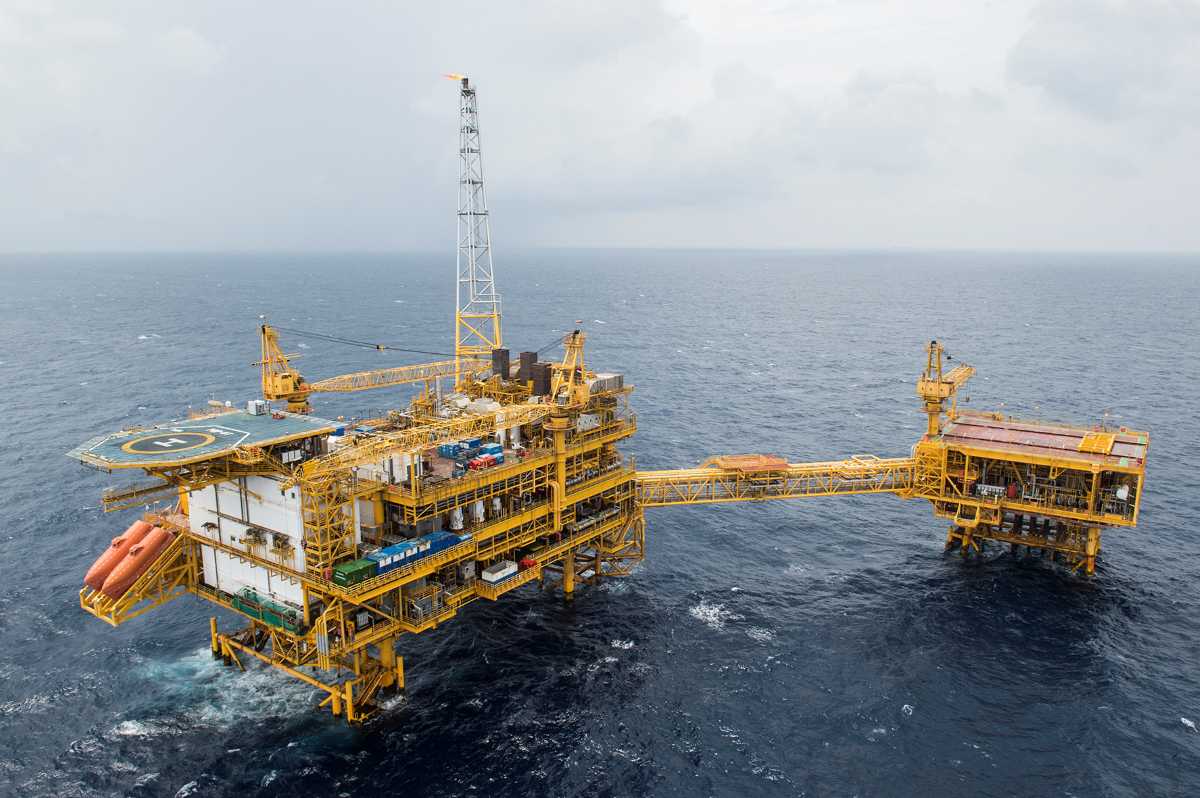 An oil drilling rig of Russian gas giant Gazprom. Photo: Gazprom