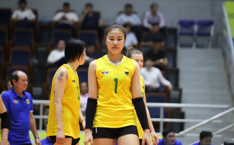 Opposite Tra My of VTV Binh Dien Long An left open the possibility of playing in the final match of the Hung Vuong Cup 2025. Photo: Chi Tran