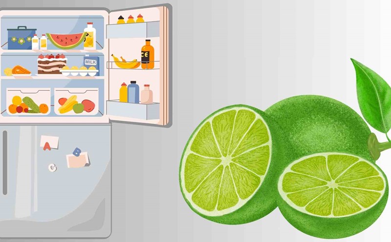Tips to remove refrigerator odor with just 1 lemon. Graphic photo: Hoang Loc