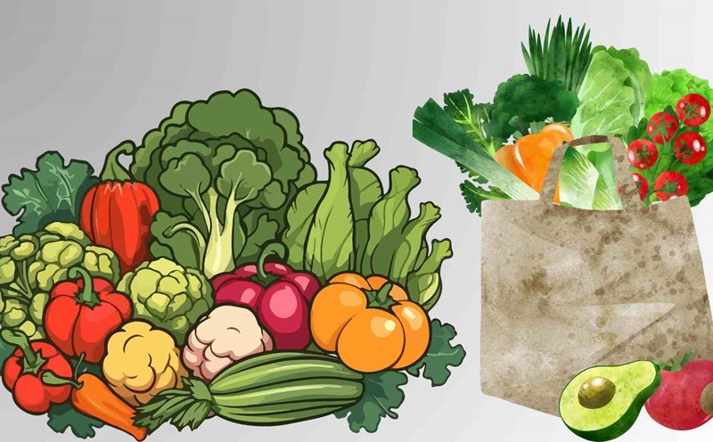 Tips to keep fresh vegetables all week without spoiling. Graphic photo: Hoang Loc