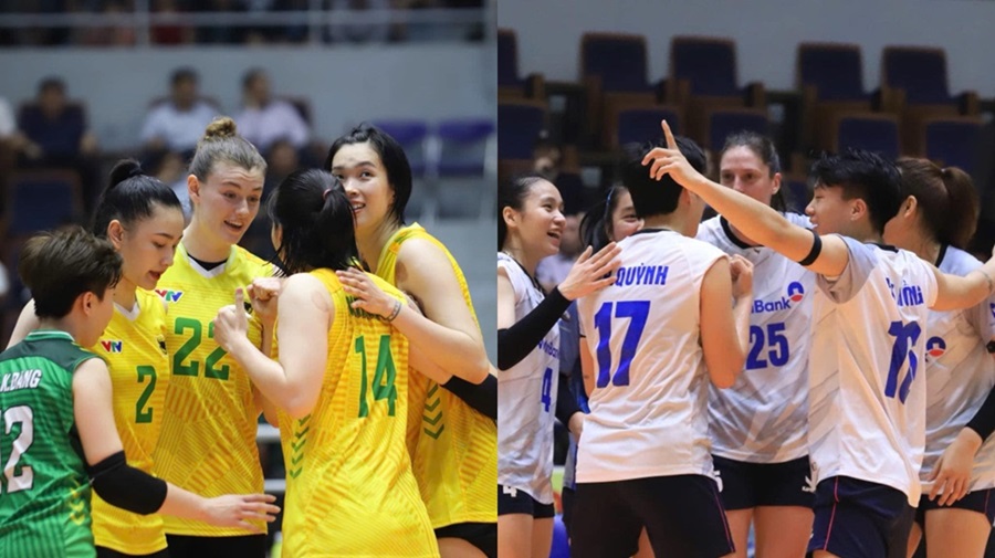 VTV Binh Dien Long An will face Vietinbank in the third-place match of the 2025 Hung Vuong Cup Volleyball Tournament. Photo: Nguyen Vu