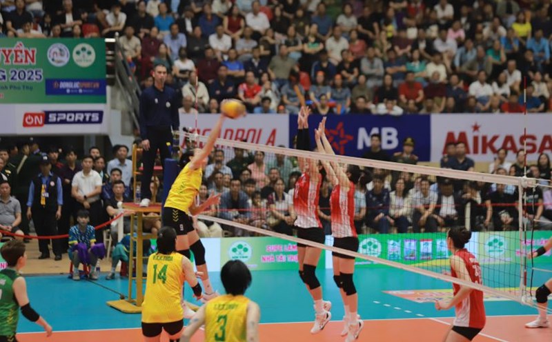 Women's events matches at the 2025 Hung Vuong Volleyball Cup. Photo: Chi Tran