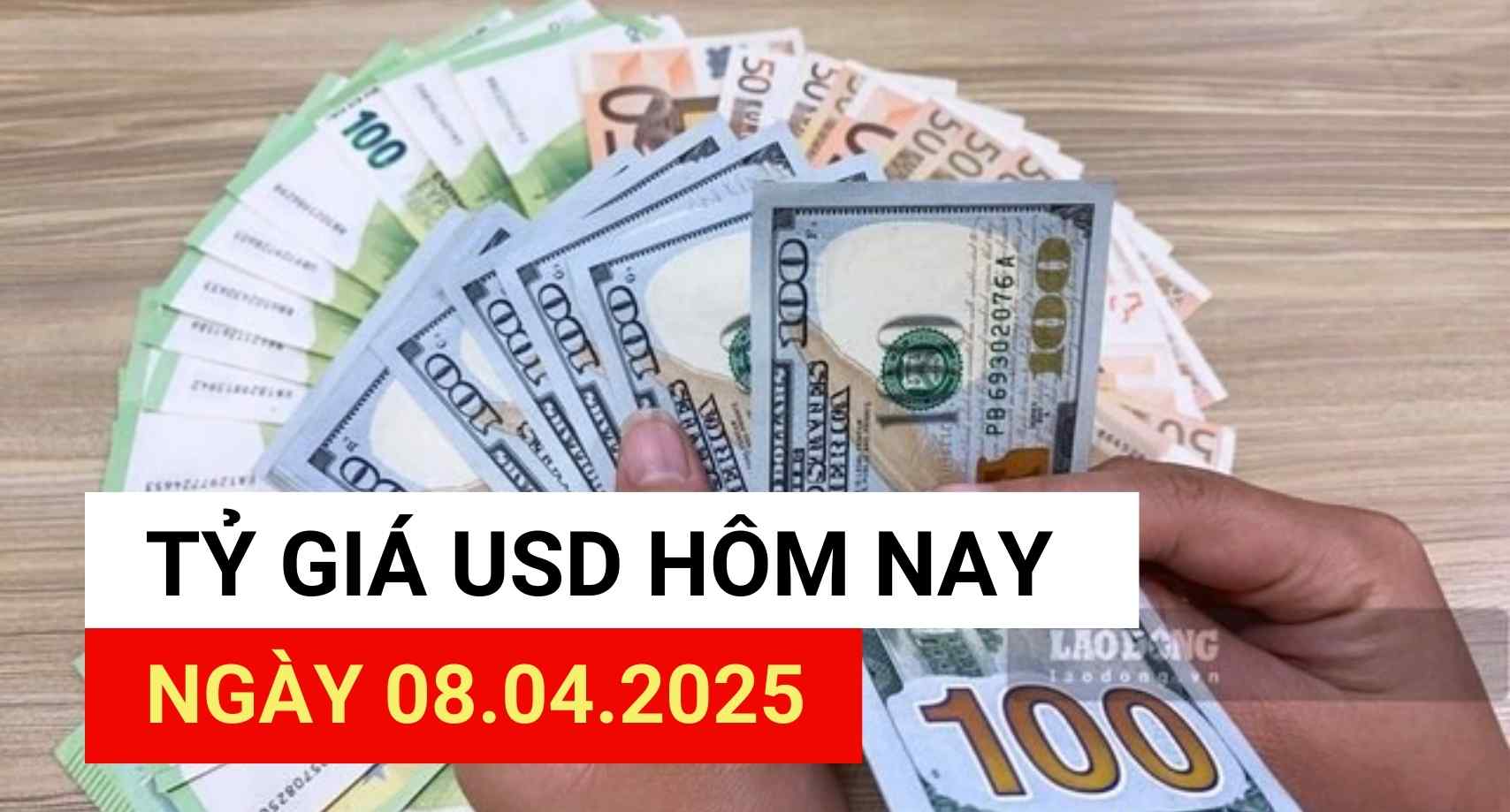 USD exchange rate today 8.4.2025.