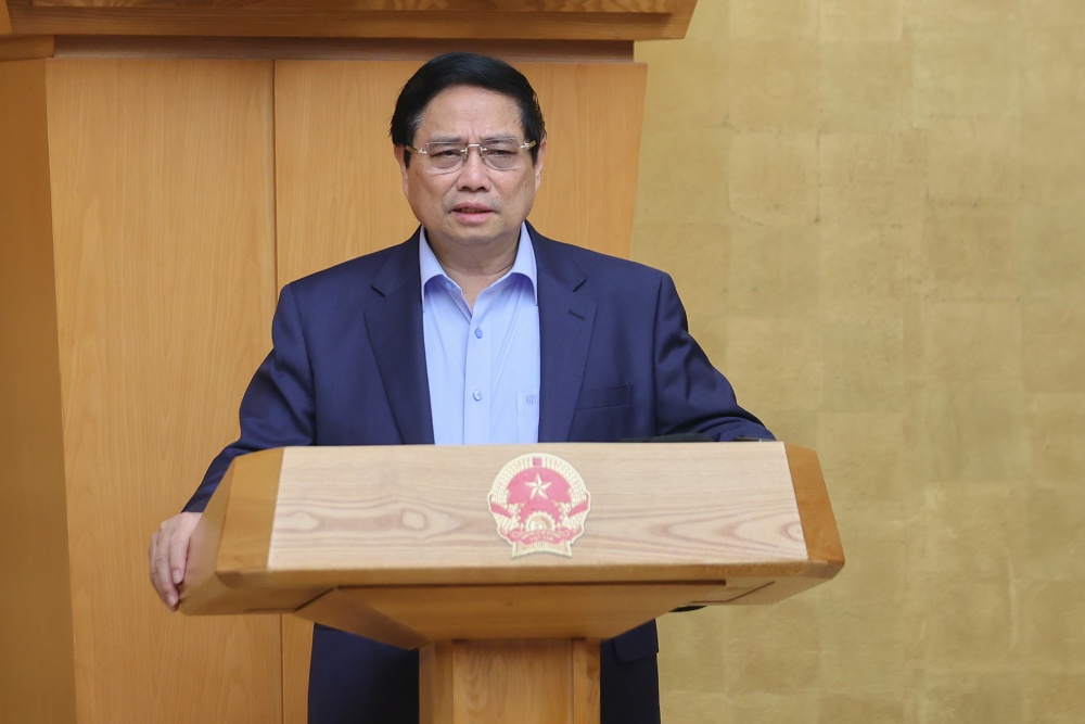 Politburo member, Prime Minister Pham Minh Chinh chaired the meeting. Photo: VGP